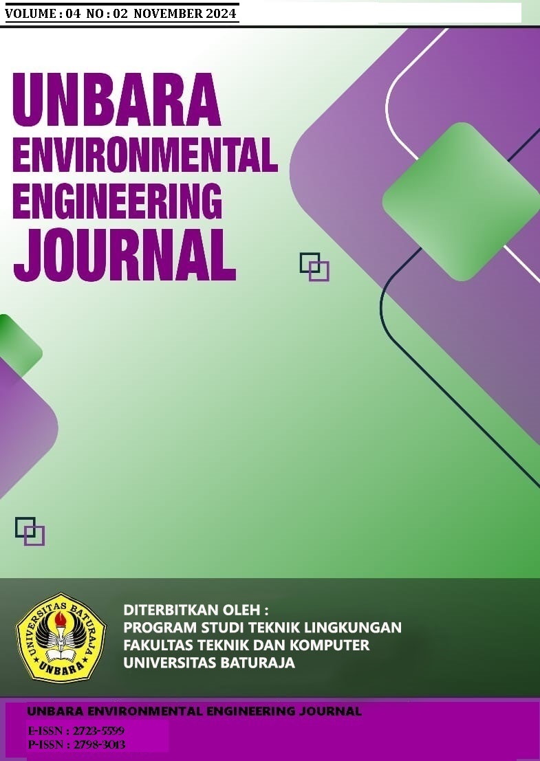 					View Vol. 4 No. 02 (2024): UNBARA ENVIRONMENTAL ENGINEERING JOURNAL
				